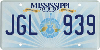 MS license plate JGL939