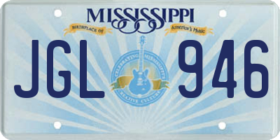MS license plate JGL946