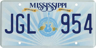 MS license plate JGL954