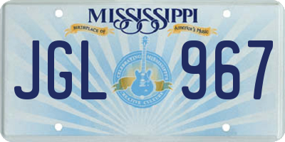 MS license plate JGL967