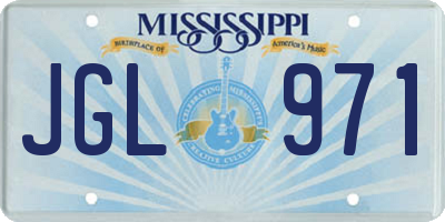 MS license plate JGL971