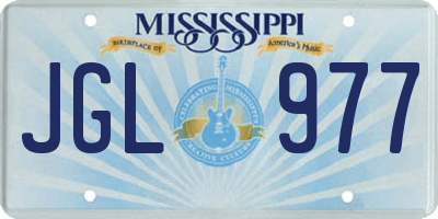 MS license plate JGL977
