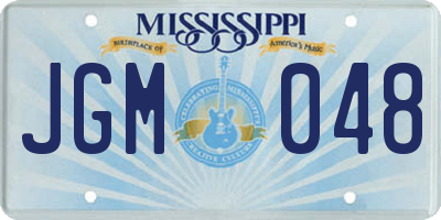 MS license plate JGM048