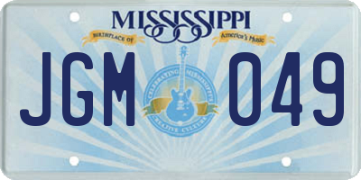 MS license plate JGM049