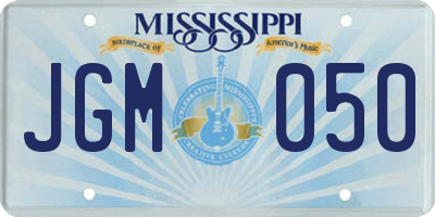 MS license plate JGM050