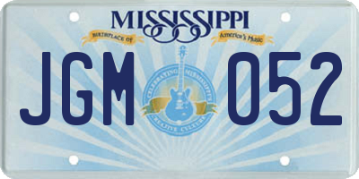 MS license plate JGM052