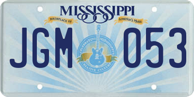 MS license plate JGM053