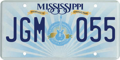 MS license plate JGM055
