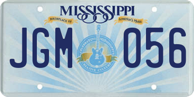 MS license plate JGM056