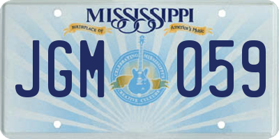 MS license plate JGM059