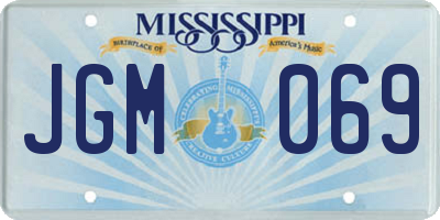 MS license plate JGM069