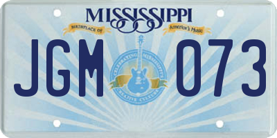 MS license plate JGM073