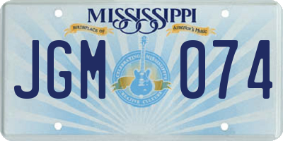 MS license plate JGM074