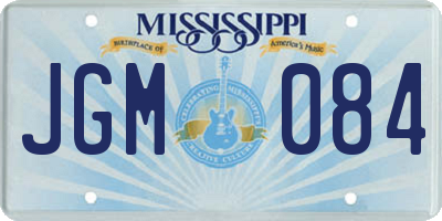 MS license plate JGM084
