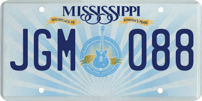 MS license plate JGM088
