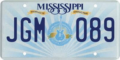 MS license plate JGM089
