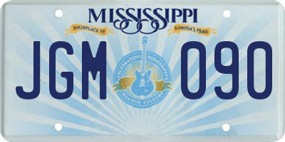 MS license plate JGM090