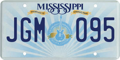 MS license plate JGM095