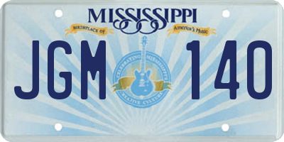 MS license plate JGM140