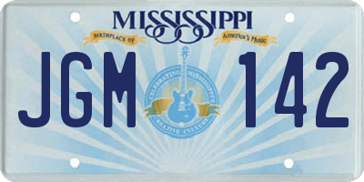 MS license plate JGM142