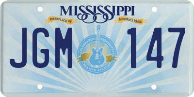 MS license plate JGM147