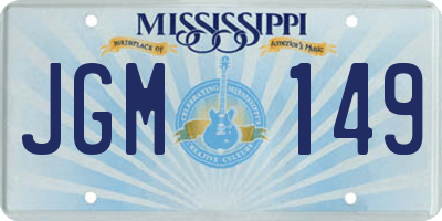 MS license plate JGM149
