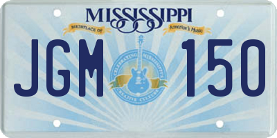 MS license plate JGM150
