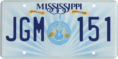 MS license plate JGM151