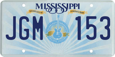 MS license plate JGM153
