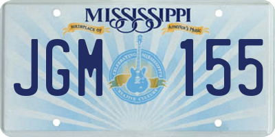 MS license plate JGM155