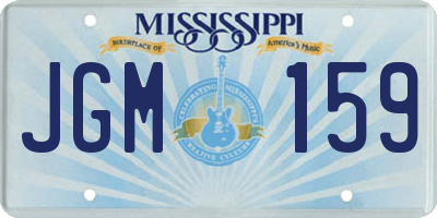 MS license plate JGM159