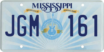 MS license plate JGM161