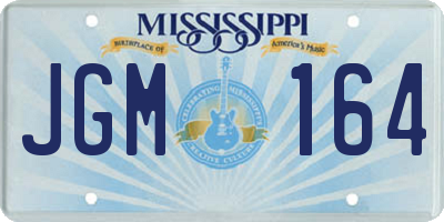 MS license plate JGM164
