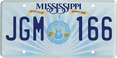 MS license plate JGM166