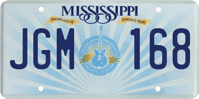 MS license plate JGM168