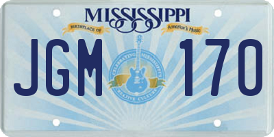 MS license plate JGM170