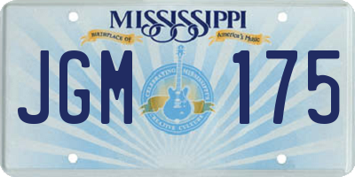MS license plate JGM175