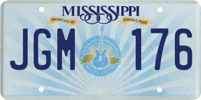 MS license plate JGM176