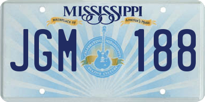 MS license plate JGM188