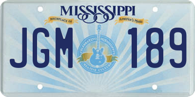 MS license plate JGM189