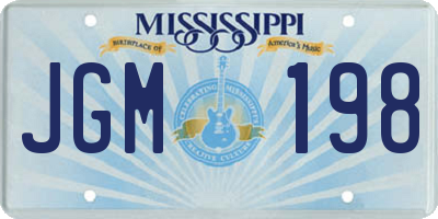 MS license plate JGM198