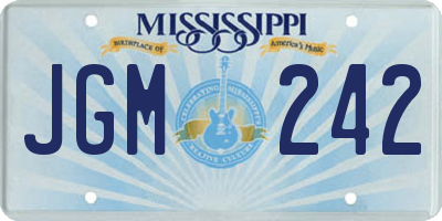 MS license plate JGM242