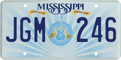 MS license plate JGM246