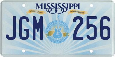 MS license plate JGM256
