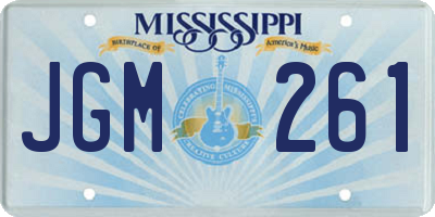 MS license plate JGM261