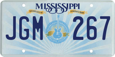 MS license plate JGM267