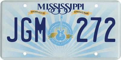 MS license plate JGM272