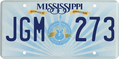 MS license plate JGM273