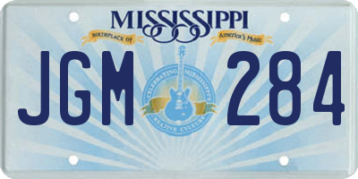 MS license plate JGM284