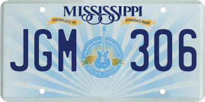 MS license plate JGM306